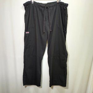 3/$30 Cherokee Workwear Black Scrub Pants XL